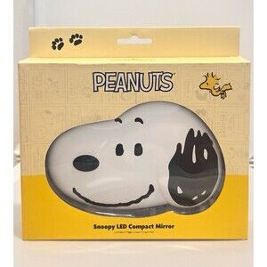Peanuts Snoopy LED Compact Mirror USB-C Rechargeable Lighted Impressions Vanity